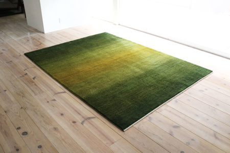 グリーングラデーションギャッベ【170-6507】