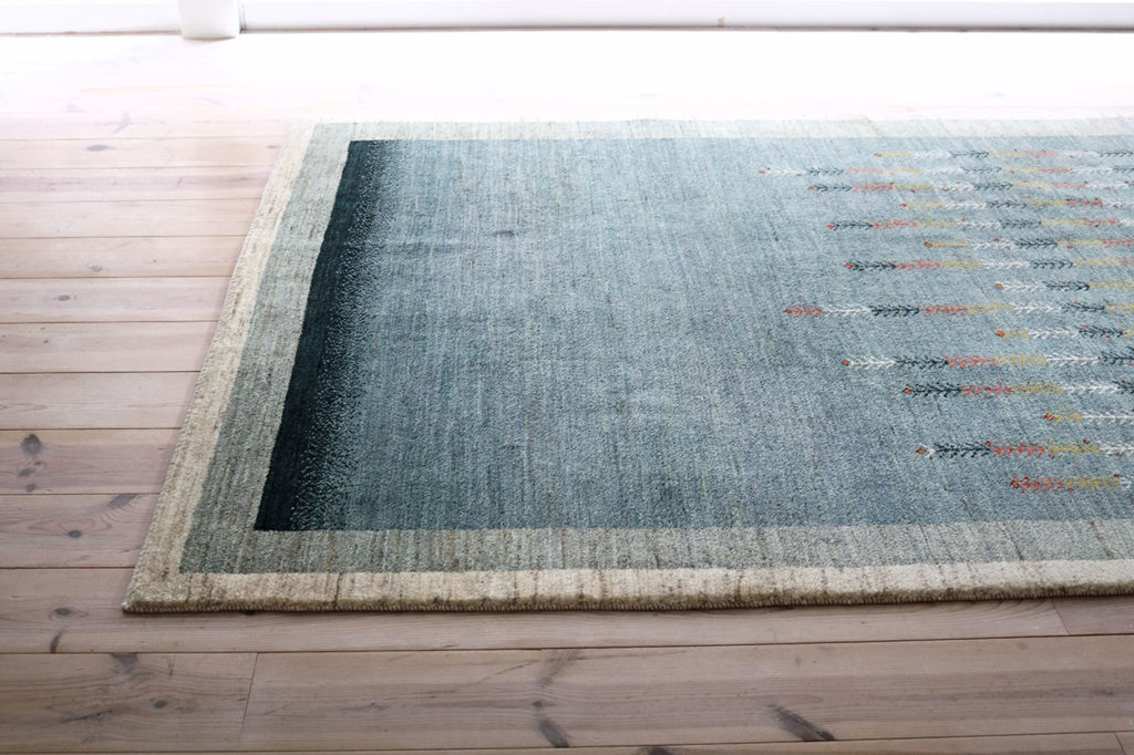 ブルー生命の樹ギャッベ【170-0043】