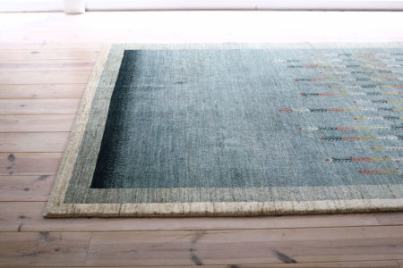 ブルー生命の樹ギャッベ【170-0043】